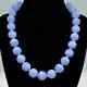 Tiffany & Co. 14mm Blue Lace Agate Paloma Picasso Gemstone Necklace Rare