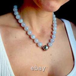 Tiffany & Co. Etoile Blue Chalcedony Gemstone Necklace 18 RARE