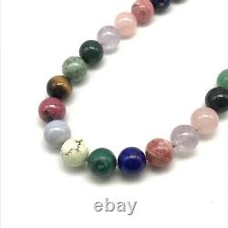 Tiffany & Co. Rare Vintage Multi Gemstone Colorful 15MM Bead Ball Necklace
