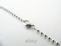 Tiffany & Co Return to Tiffany Heart Ncklace Charm Bead Chain Excellent Rare