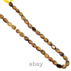 Tiger's Eye Beads Strand Oval Shape 13 Inch Wholesale Lot Rare Gemstone Jewelry