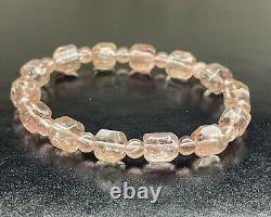 Top Quality Rare Large Natural Pink Tourmaline Nuggets Beads Bracelet 8.2mm
