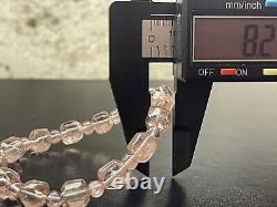 Top Quality Rare Large Natural Pink Tourmaline Nuggets Beads Bracelet 8.2mm