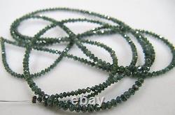 Top Rare Quality Natural Blue Diamond Rondelle Faceted Beads 2-2.5mm, strand 4
