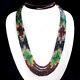 Truely Awesome Rare 629.00 Cts Natural Ruby, Emerald & Sapphire Beads Necklace