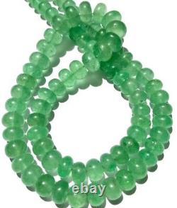 Truly RareGreen Strawberry Quartz Smooth Rondelle Beads Natural Gemstone