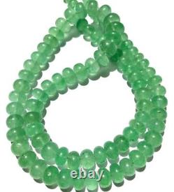 Truly RareGreen Strawberry Quartz Smooth Rondelle Beads Natural Gemstone