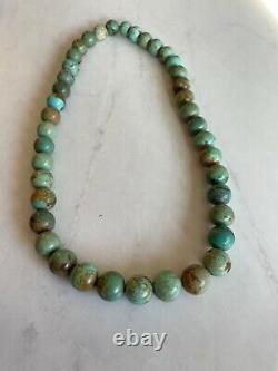Turquoise beads necklace Natural large round gem quality turquoise 256 grams
