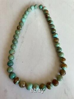Turquoise beads necklace Natural large round gem quality turquoise 256 grams