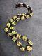 Ultra Rare Gaspeite And Smoky Quartz Necklace With Sterling 925 Bench Made Beads