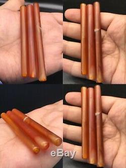 Unique Rare Ancient Dong Son Agate 3 Beads
