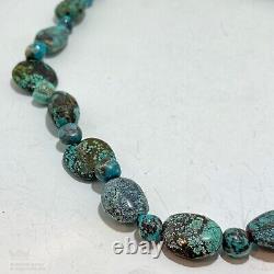 VINTAGE Mixed Rare Turquoise Chunky Necklace, Spiderweb, Kingman, Blue Jay SB
