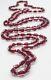 Vtg Czech Hand-blown Hand-cut Red Core Encased Glass Flapper Necklace Rare