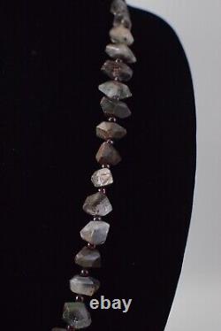 VTG Garden Quartz & Garnet & Tibetan Smoky Quartz Poison Pendant Necklace 925