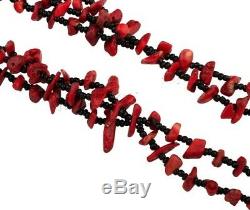 Valuable, Striking, Rare Large Oversized Gemstone Red Coral Necklace 3 Strands
