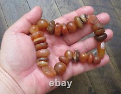 Very Old Tibetan Himalayan Agate Beads from Tibet Rare Collector Beads