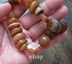 Very Old Tibetan Himalayan Agate Beads from Tibet Rare Collector Beads