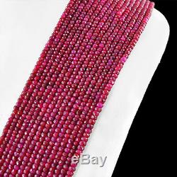Very Rare 1640.00 Cts Natural 15 Strand Rich Red Ruby Round Cut Beads Necklace