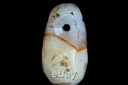 Very Rare Ancient Agate Pendent, Est 2000 Years Old Dzi Bead 17x10 mm