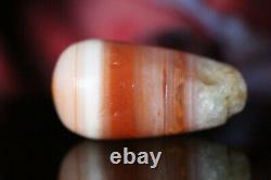 Very Rare Ancient Agate Pendent Necklace Est 2000 Years Old Dzi Bead 17x11 mm