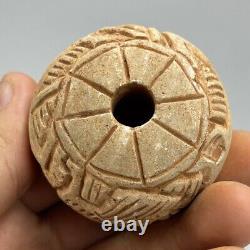 Very Rare Ancient Bactrain Stone Carving Historical Big Intaglio Bead