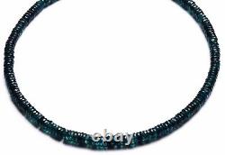 Very Rare Gem Natural Green Kyanite 6.5MM Faceted Heishi Beads 16 Necklace