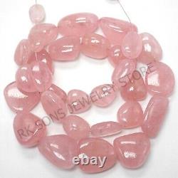 Very Rare Natural Morganite Beads Smooth Oval Nugget gemstone beads 11 20 mm