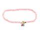 Very Rare Authentic Knotted Pink Opal Gemstone Bracelet Solid 18k Gold 3mm 7