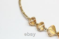 Vintage DAVID YURMAN 18k Gold, Citrine Beaded Necklace RARE 16 1/2 Inches