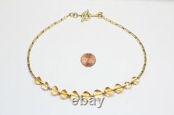 Vintage DAVID YURMAN 18k Gold, Citrine Beaded Necklace RARE 16 1/2 Inches