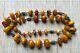 Vintage Natural Baltic Amber Honey Rare Old Antique Beads Necklace Jewelry Gem