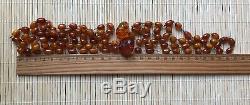 Vintage Natural Baltic Amber Honey Rare OLD Antique Beads Necklace jewelry gem