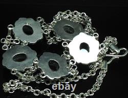 Vintage Necklace Old Sterling Silver 925 40gr. Ring Red Stone Rare Women Jewelry