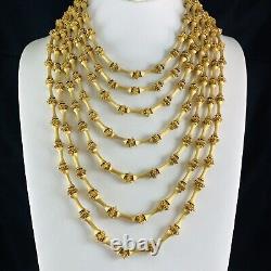 Vintage TRIFARI Signed 7 Strand ELECTRA COLLECTION Necklace Rare Estate Jewelry