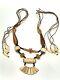 Vintage Tribal Bone And Wood Necklace Rare