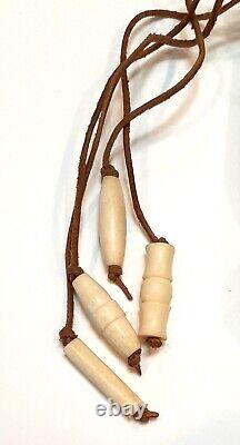 Vintage Tribal Bone and Wood Necklace RARE