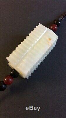 White Jade Jadeite Nephrite Rare A Class Grade Pendant Beads Hand