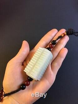 White Jade Jadeite Nephrite Rare A Class Grade Pendant Beads Hand