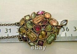 Women's USSR Czechoslovakia Stones Jewelry Vintage Beads Necklace Original Rare
