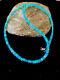 Womens Sterling Silver Blue Opal Bead Necklace Rare 184