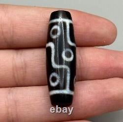 Wonderful Authentic Ancient Rare eyes Himalayan Tibetan old Dzi bead