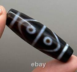 Wonderful Authentic Ancient Rare eyes Himalayan Tibetan old Dzi bead