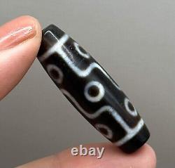 Wonderful Authentic Ancient Rare eyes Himalayan Tibetan old Dzi bead