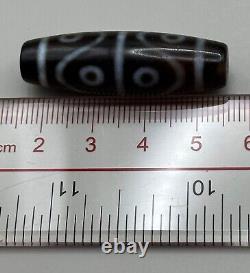 Wonderful Authentic Ancient Rare eyes Himalayan Tibetan old Dzi bead