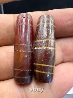 Wonderful pairs old Yemeni Carnelian stone rare beads #5