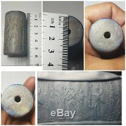 Wonderfull historical sassan cylinderseal rare lapiz cylinderseal bead