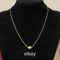 YOSSI HARARI 24k Hammered Single Bead Pendant Roxanne 750 Toggle Necklace 16