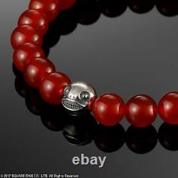 (rare) Nier Automata Red Agate Bracelet Emil Jewelry Silver Bead Gemstone