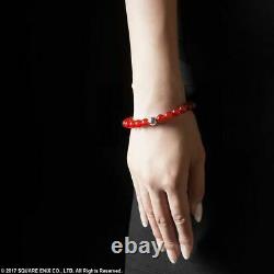 (rare) Nier Automata Red Agate Bracelet Emil Jewelry Silver Bead Gemstone